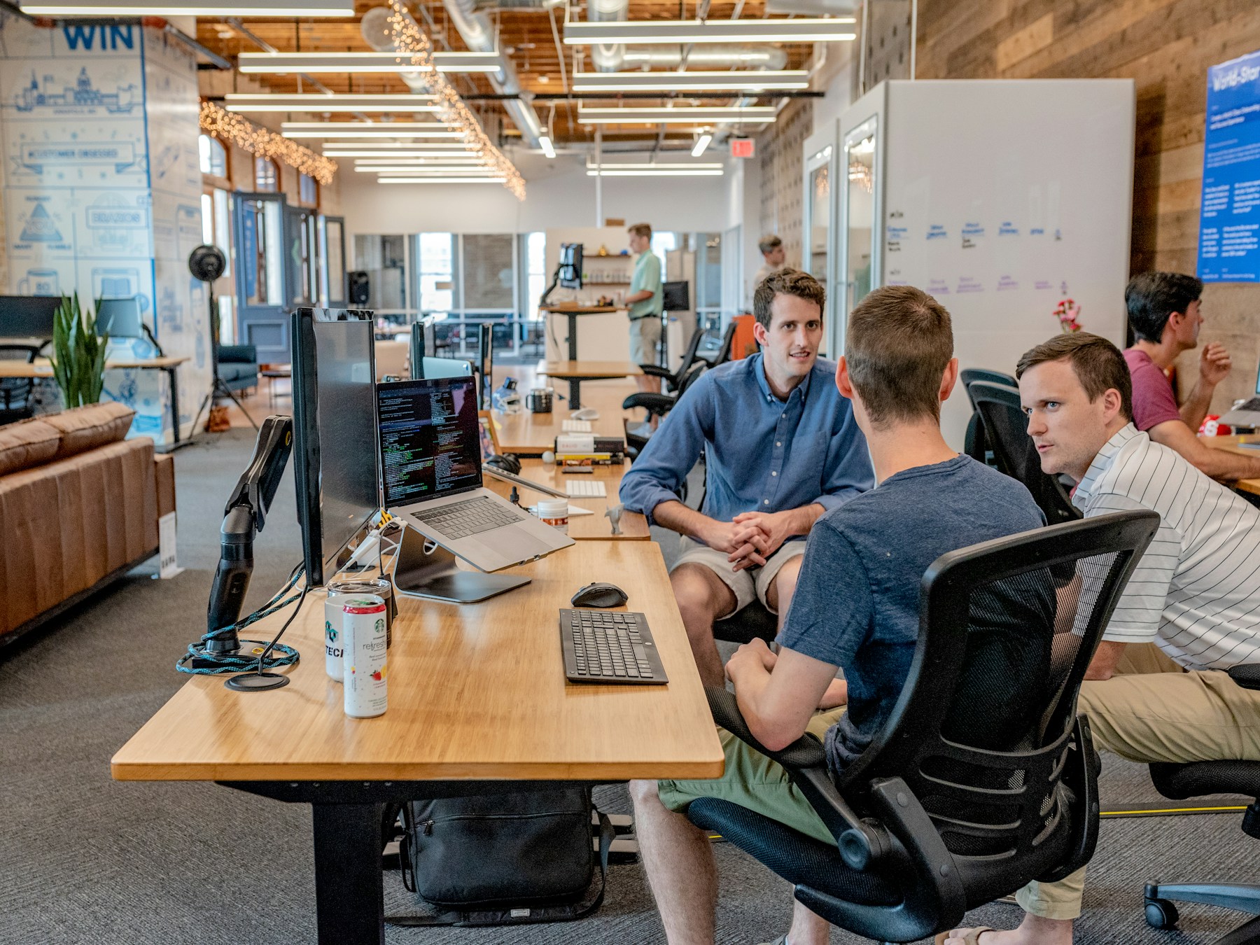 Professionals coordinating workforce solutions